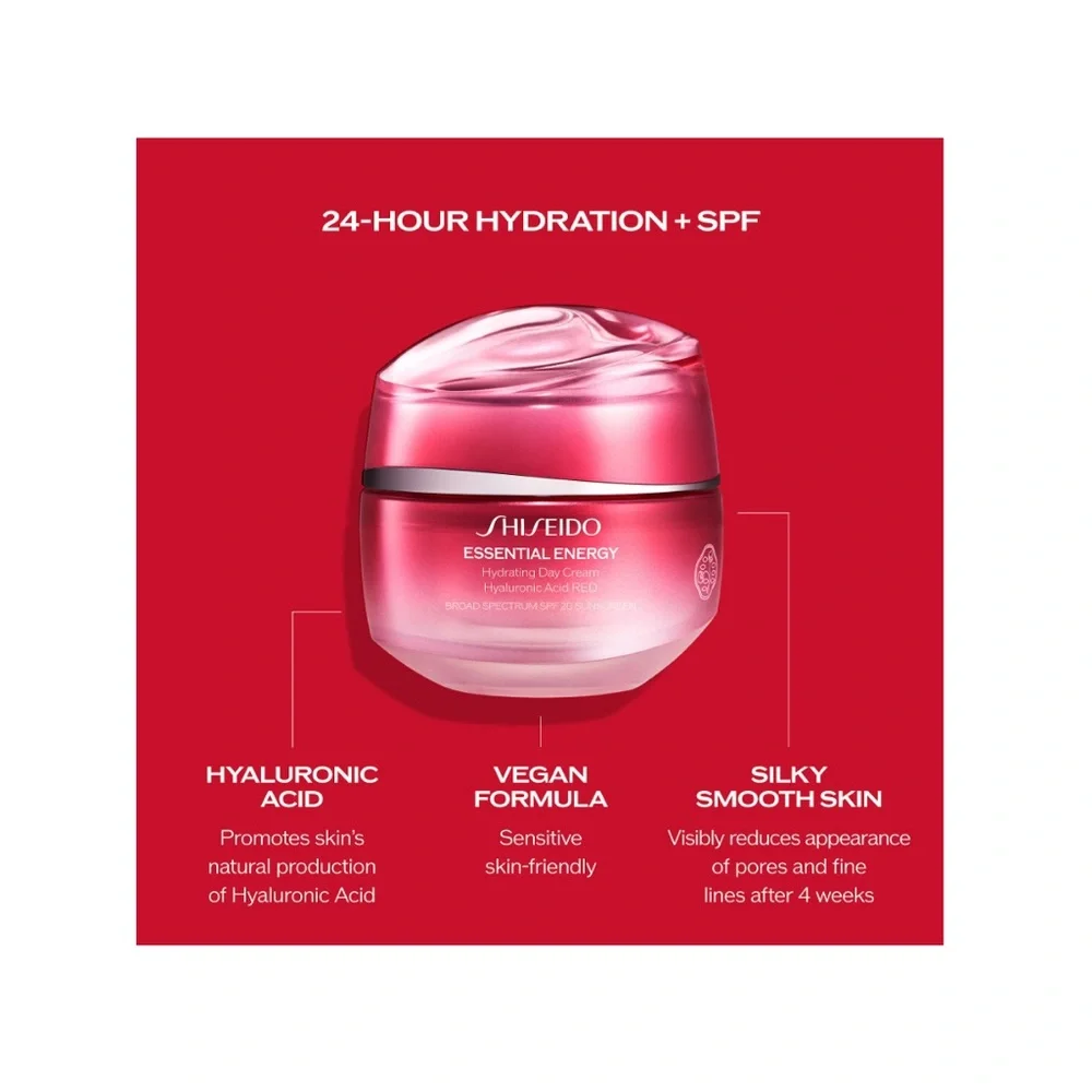 Shiseido Essential Energy Hydrating Day Cream SPF 20 w/ Hyaluronic Acid - Picture 4 of 8